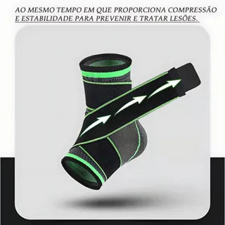 Joelheira ou Tornozeleira Compressão Esportiva Treino Alivio de Dor Estabilizadora