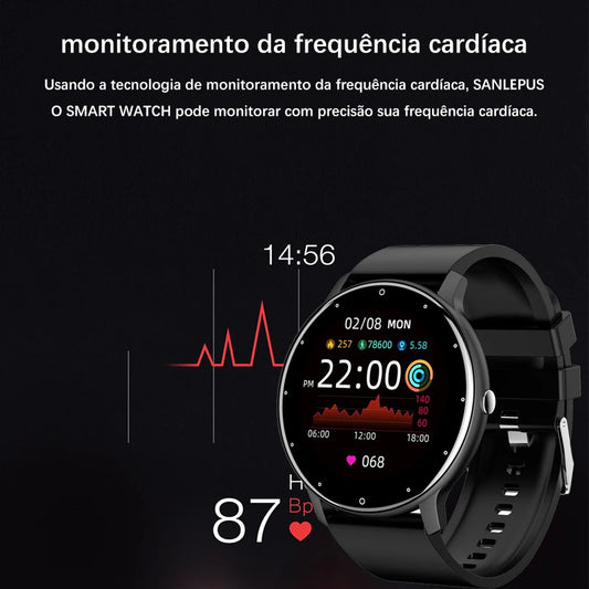 LIGE 2025 Novo Smartwatch Masculino com Tela Full Touch, Relógio Esportivo Fitness, IP67, Bluetooth, Compatível com Android e iOS, Smartwatch Masculino + Caixa