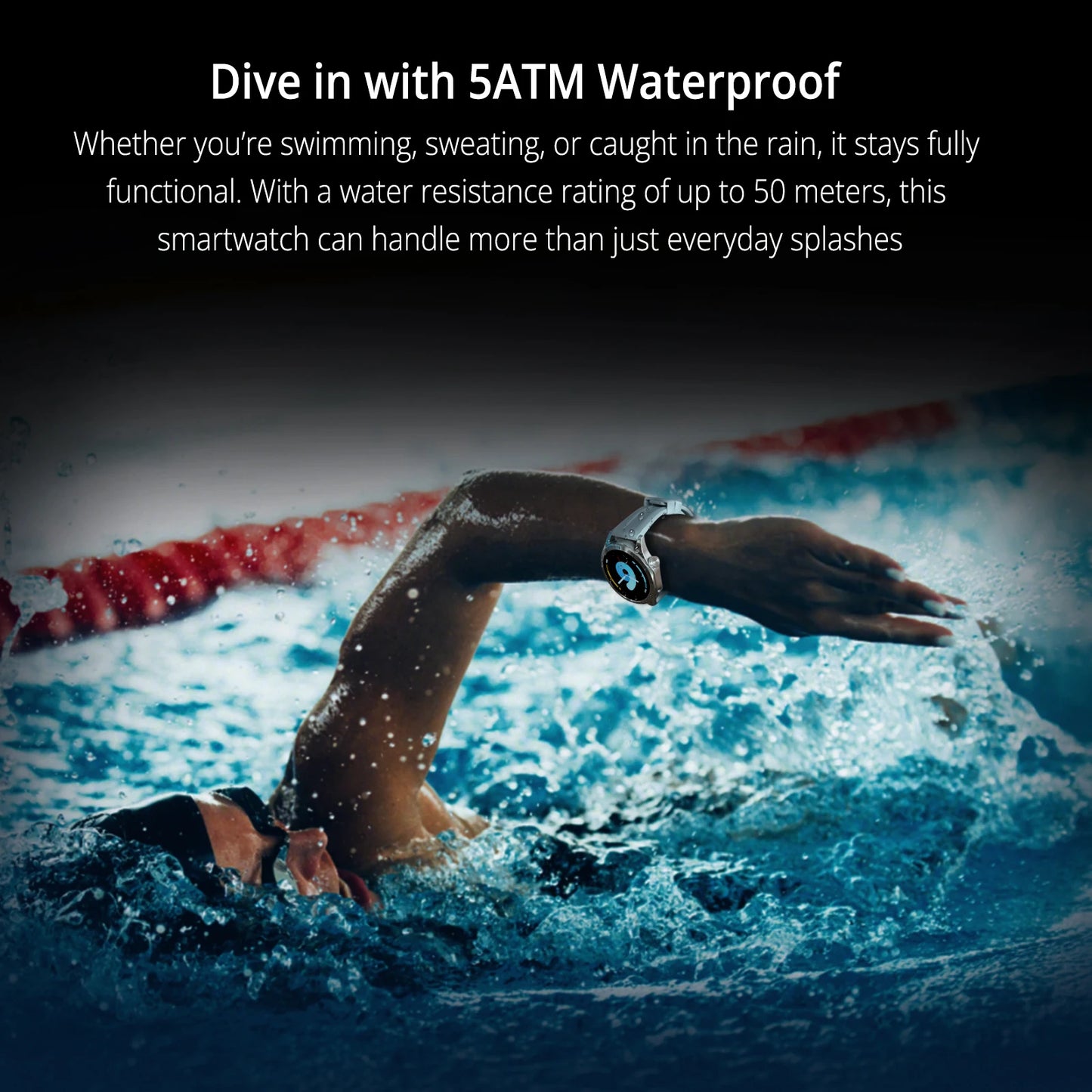 Smartwatch AIWR Peps 1R, Android, GPS, tela AMOLED de 1,43”, mostradores com IA, monitor de frequência cardíaca e sono, resistente à água 5ATM, compatível com Android e iOS.