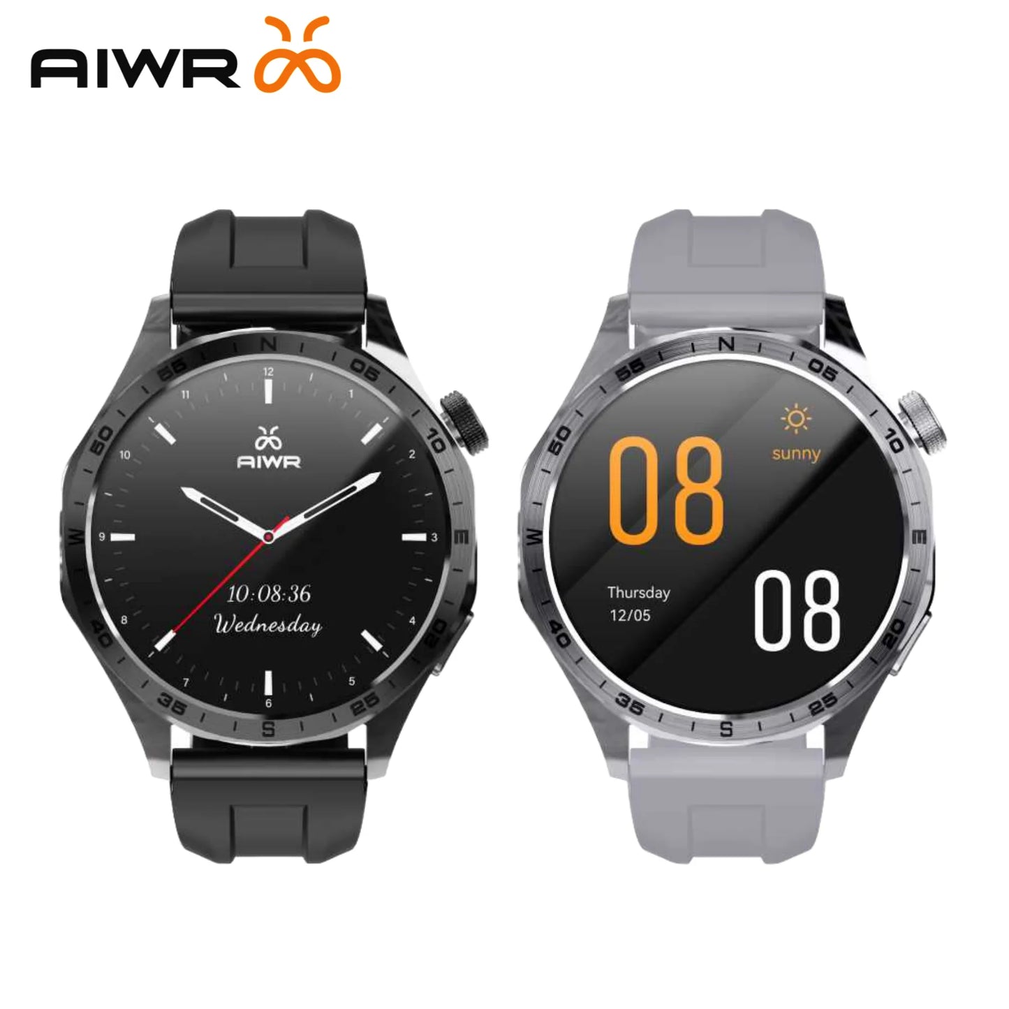 Smartwatch AIWR Peps 1R, Android, GPS, tela AMOLED de 1,43”, mostradores com IA, monitor de frequência cardíaca e sono, resistente à água 5ATM, compatível com Android e iOS.