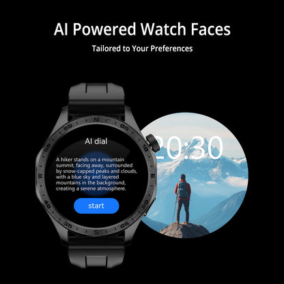 Smartwatch AIWR Peps 1R, Android, GPS, tela AMOLED de 1,43”, mostradores com IA, monitor de frequência cardíaca e sono, resistente à água 5ATM, compatível com Android e iOS.