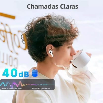 Bettdow Fones De Ouvido Sem Fio Bluetooth 5.3 Esportes À prova d'água e redução de ruído